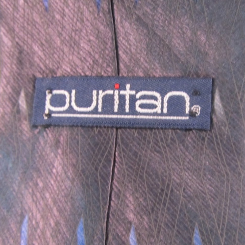 Puritan Men Necktie All Silk made in USA Navy Blue - Picture 5 of 5
